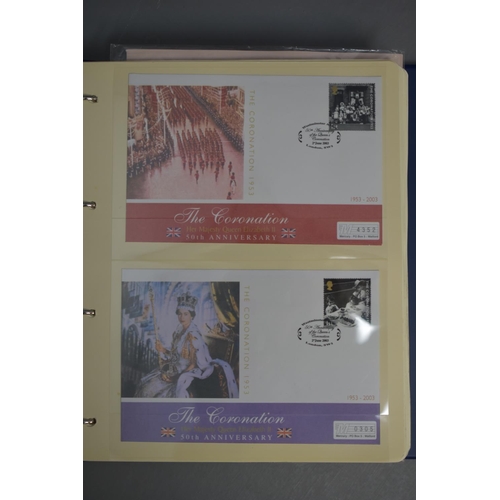 86 - Album Containing a Set of First Day Covers and Commemorative Coins for Queen Elizabeth II Coronation... 