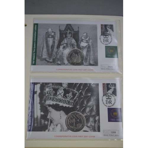 87 - Full Album Containing a Selection of Coins and First Day Covers for Queen Elizabeth's Coronation Jub... 