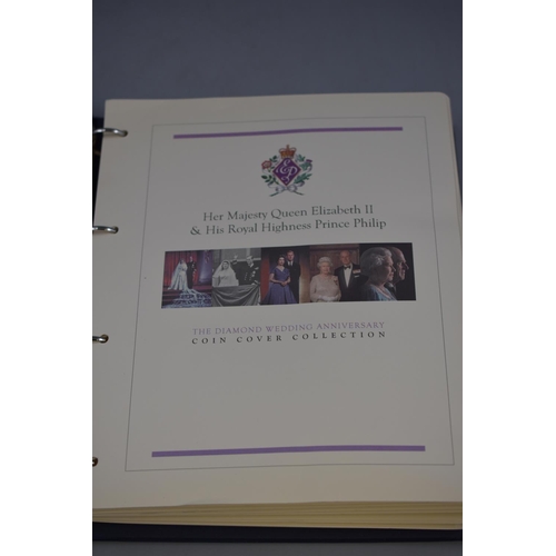 88 - Full Album Containing a Selection of Coin and Stamp Covers for Queen Elizabeth Diamond Wedding Anniv... 