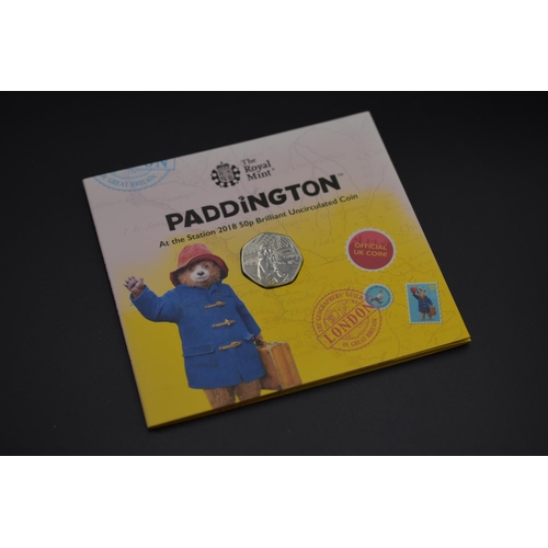 91 - 2018 Paddington Collectors Pack to include One 50 Pence Coin