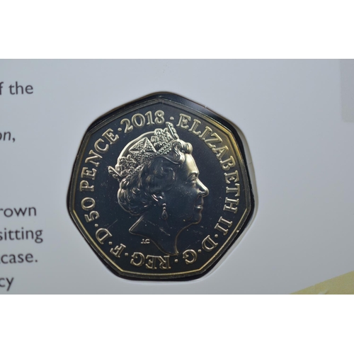 91 - 2018 Paddington Collectors Pack to include One 50 Pence Coin