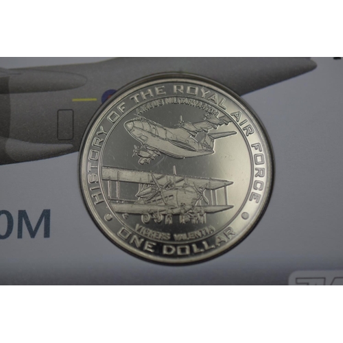 99 - 2007 One Dollar Silver Coin Commemorating the History of The Royal Airforce. Airbus Military A400M