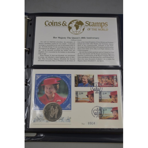 103 - Album Containing a Collection of Coins and First Day Covers for Queen Elizabeth's 40th Anniversary.