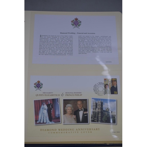 106 - Album Containing a Large Selection of Coin and Stamp Covers for Queen Elizabeth Diamond Wedding Anni... 