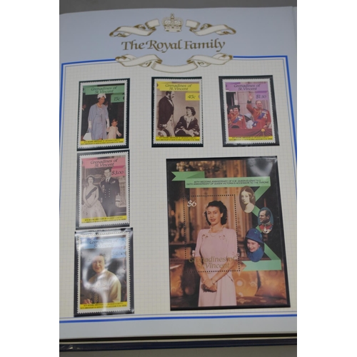 107 - Full Album Containing a Large Selection of Commemorative Royal Stamp Covers and Mini Sheets