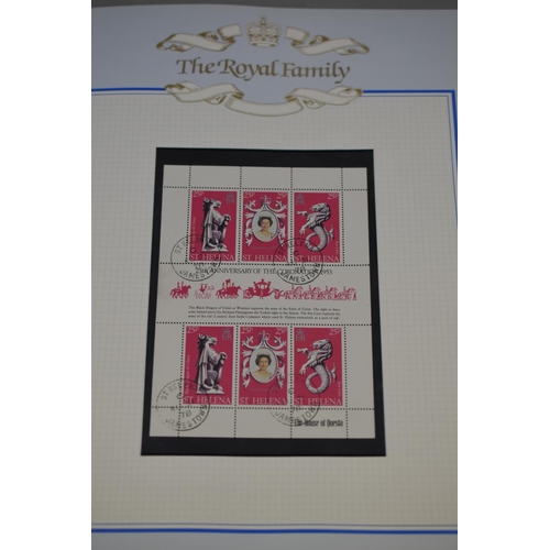 107 - Full Album Containing a Large Selection of Commemorative Royal Stamp Covers and Mini Sheets