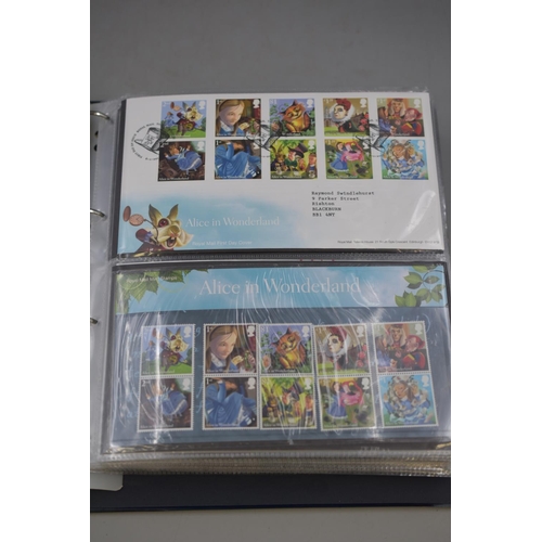 109 - Album Containing a Large Selection of 2015 First Day Stamp Covers. Includes Alice in Wonderland, Inv... 