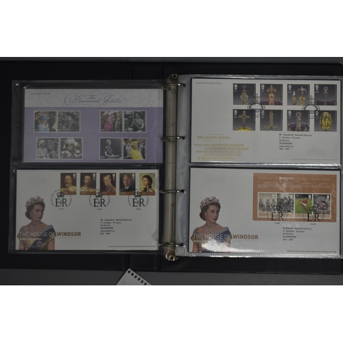 111 - Folder Containing a Large Selection of First Day Cover Stamps. Includes Penny Black Anniversary Cove... 