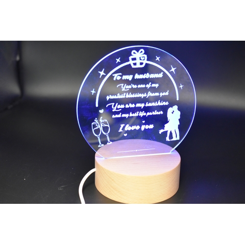 25 - Personalized 'to my husband' Night Light Gift