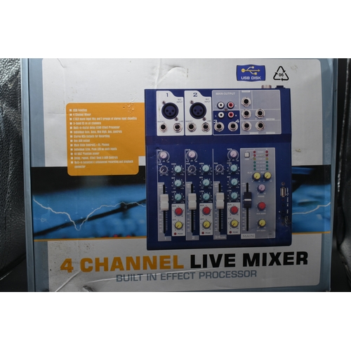 68 - Channel View Live Mixer with Built in Effect Processor - In Box - Working When Tested