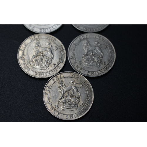 91 - Silver George V One Shillings 1915 - 1919