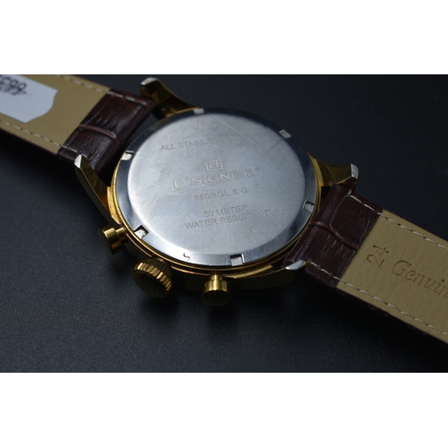 95 - D Signeiz Calender Quartz Watch Complete with Leather Strap (Working)