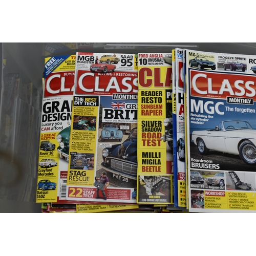 99 - A Selection of 118 Classic Car and Motoring Magazines, Mostly Classic Monthly (No Postage)