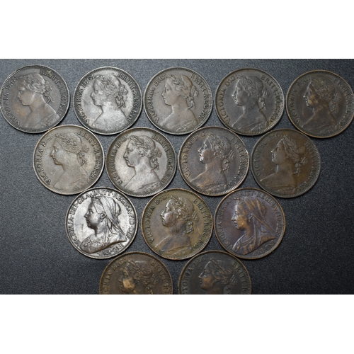 28 - Selection of Victoria Farthings