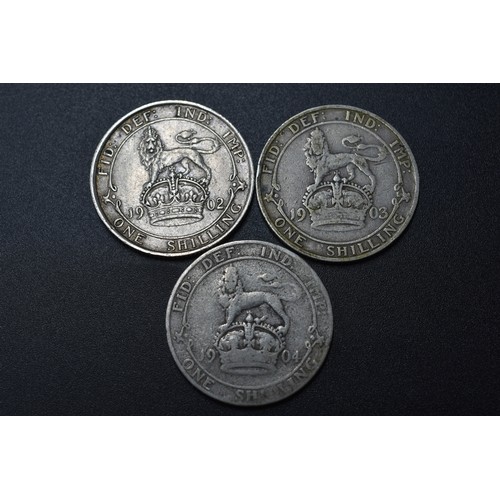 35 - Silver - One Shilling - Edward VII - 1902 & 1903 & 1904