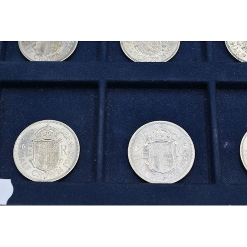 55 - Date Run of 12 Elizabeth II Half Crowns (1953 to 1964)