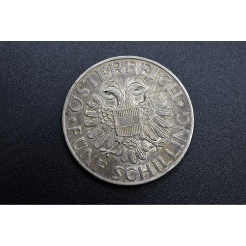 60 - Silver - Austria - 5 Schilling - 1935