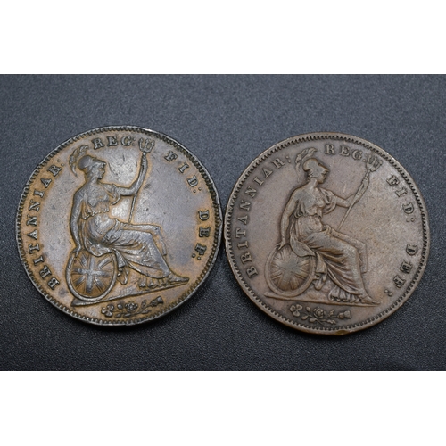 65 - Victoria - 1 Penny x2 - 1854 & 1858