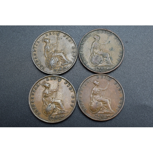 70 - Four Victoria Half Pennies - 1853, 1854,1855,1858