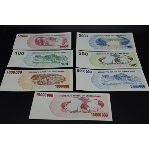 76 - Selection of Zimbabwe Bank Notes