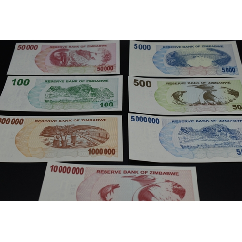 76 - Selection of Zimbabwe Bank Notes