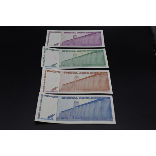 78 - Selection of Zimbabwe Bank Notes - Special Agro Cheque - 2008