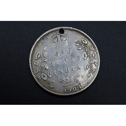 83 - Silver - Edward VII - One Rupee - India - 1904