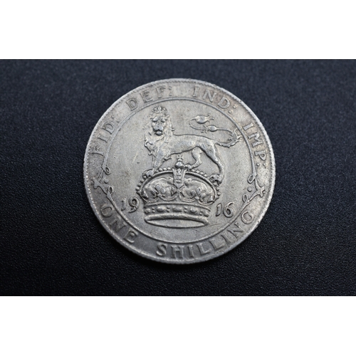 100 - George V - Silver - 1916 - One Shilling