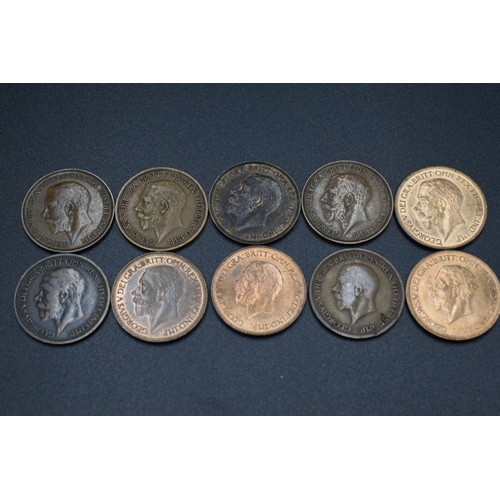 85 - Collection of George V Half Pennies 1921 - 1930