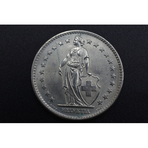 Silver - Switzerland - 2 Francs - 1965