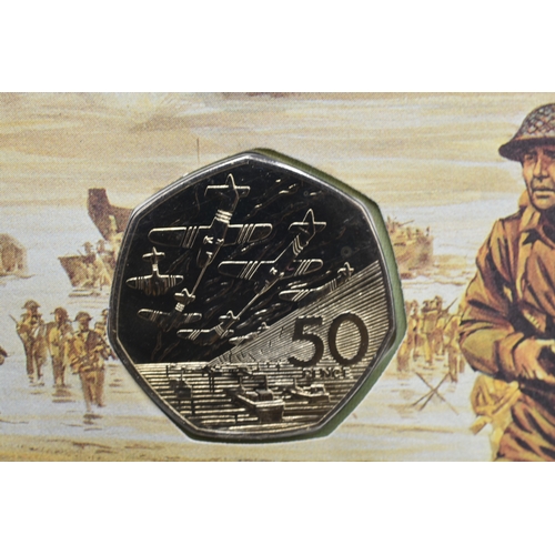 83 - Two Coin First Day Covers including the 50th Anniversary of D Day 50p and £2 Coins