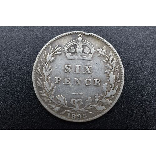 88 - Silver - Six Pence - Victoria - 1895