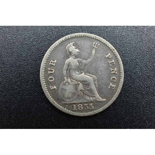 90 - Silver - Victoria - Four Pence - 1855