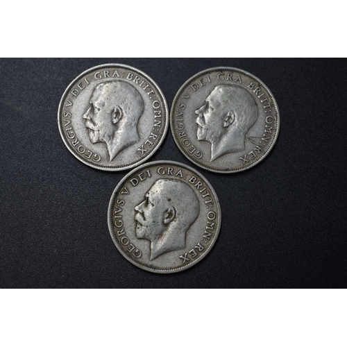Silver - George V - One Shilling - 1916, 1917 & 1918