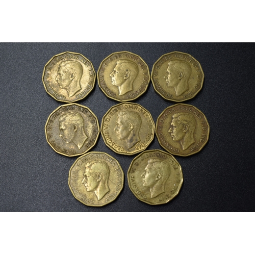 104 - Collection of George VI Three Pence Pieces 1937 - 1944