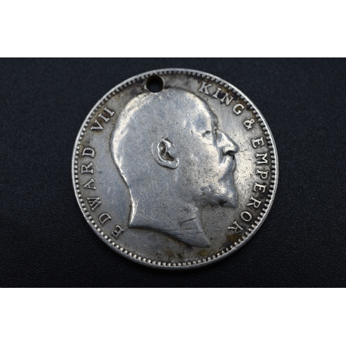 114 - Silver - Edward VII - One Rupee - India - 1904