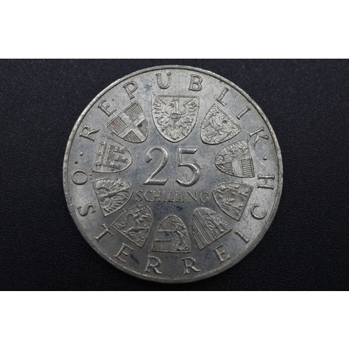 60 - Silver - Austria - 25 Schilling - 130th Anniversary of the Death of Ferdinand Raimund - 1966