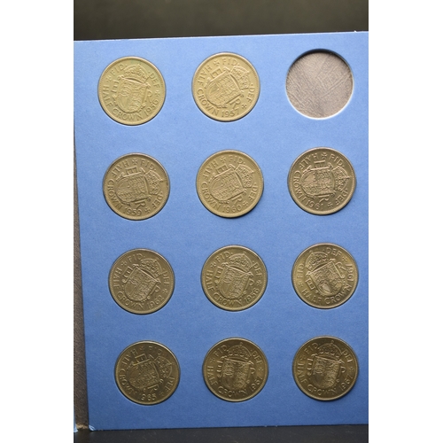 1 - Three Collectors Coin Folders, one to include a Selection of Approx. 20 Half Crown Coins