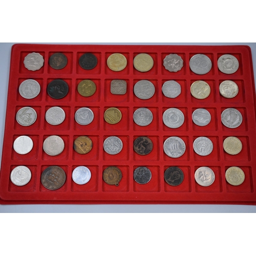 14 - Coin Case containing 5 Trays of Both UK and Foreign Coinage  (Approx 200)