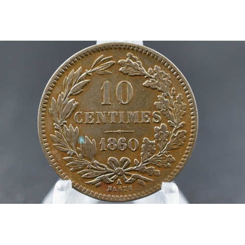 40 - Luxembourg - 10 Centimes - Willem III - 1860