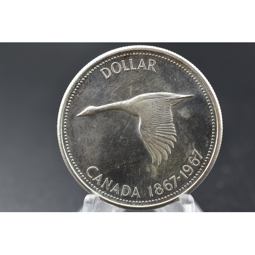 50 - Silver - 1 Dollar - Canada - Elizabeth II - Confederation -1967