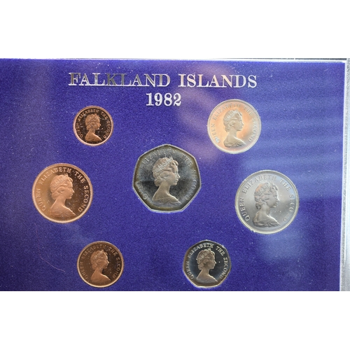 9 - 1982 Falkland Islands Proof Coin Set Complete with Certificate