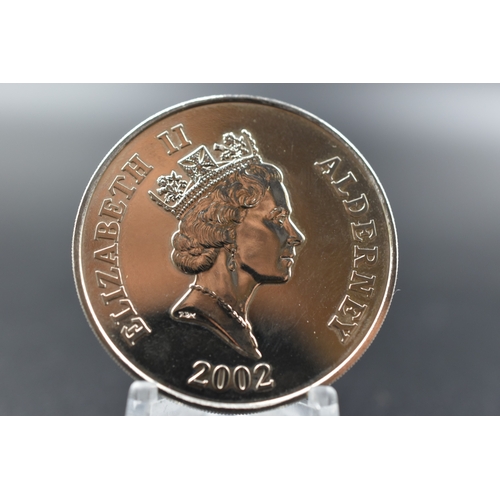 86 - Silver - Alderney - Elizabeth II - Golden Jubilee - 5 Pounds - 2002