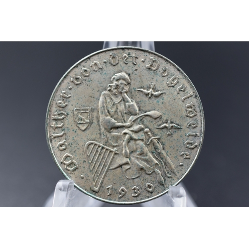 91 - Silver - Austria - 2 Schilling - 700th Anniversary of the Death of Walther von der Vogelweide - 1930