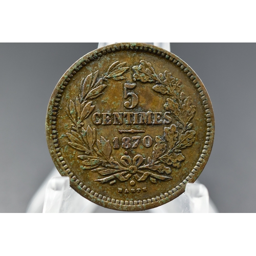 94 - Luxembourg - 5 Centimes - Willem III - 1870