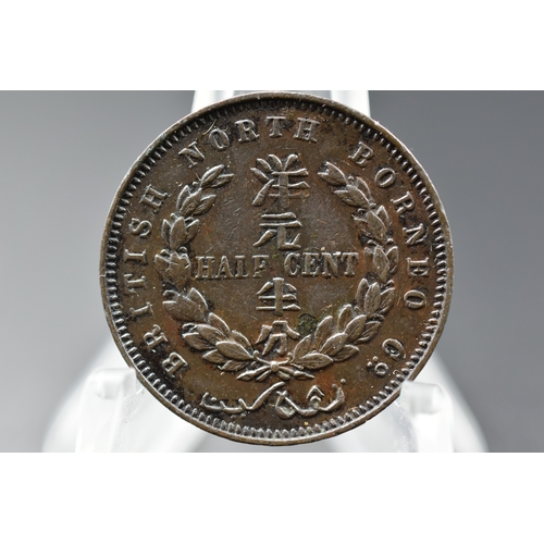 95 - 1/2 Cent - North Borneo (British Malaysia) - 1891