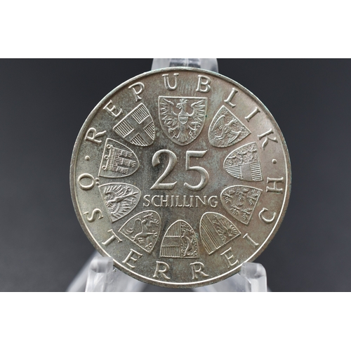 97 - Silver - Austria - 25 Schilling - 50th Anniversary of the Death of Carl Michael Ziehrer - 1972