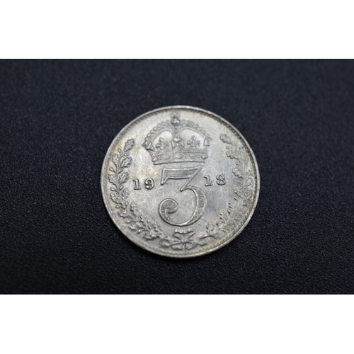 24 - Silver - George V - 3 Pence - 1918