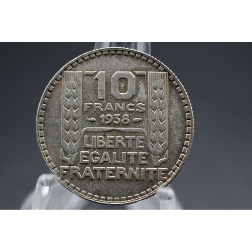 61 - Silver - France - 10 Francs - 1938