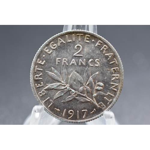 64 - Silver - France - 2 Francs - 1917